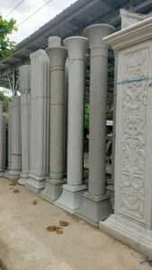 phù điêu hoa sen xi măng