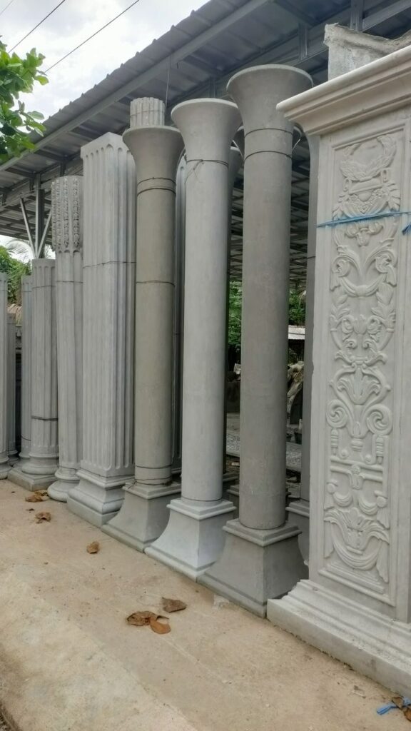 giá phù điêu xi măng hình hoa sen đẹp