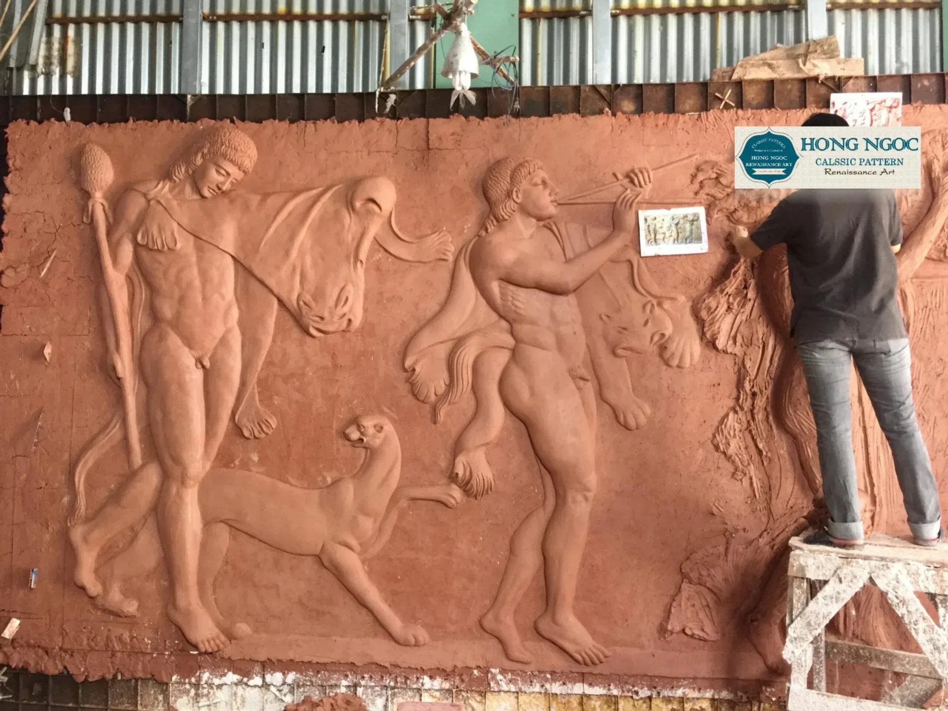 hướng dẫn làm khuôn silicon đúc hoa văn xi măng