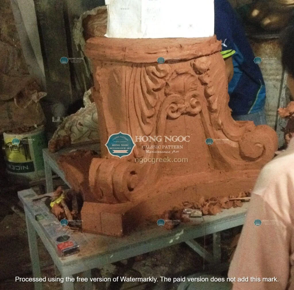 khuôn phù điêu xi măng hoa cúc