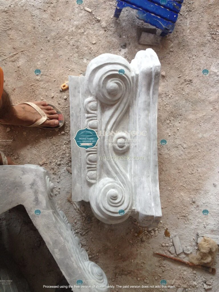 phù điêu xi măng trang trí cổng nhà đẹp