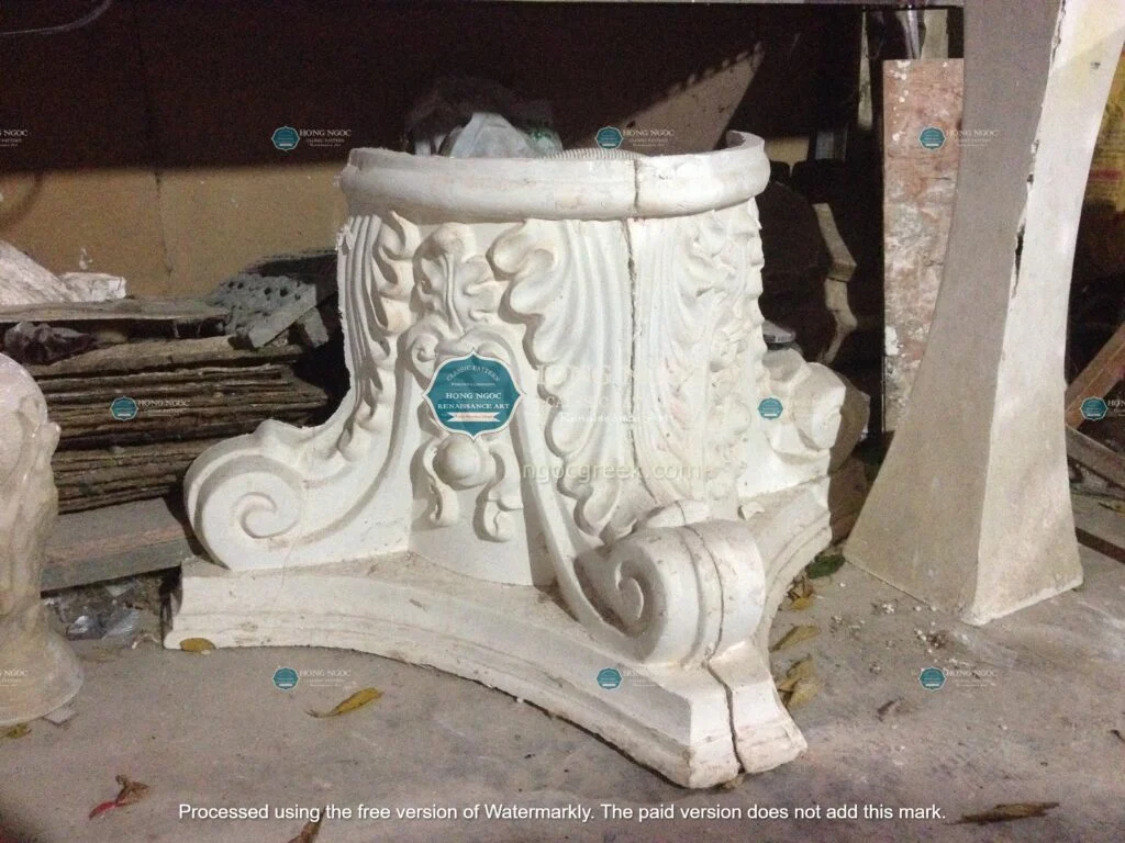 phù điêu xi măng trang trí phòng khách