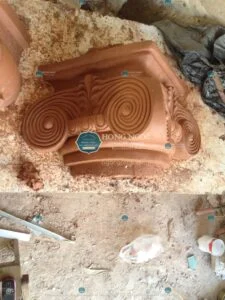 phù điêu xi măng cho tường bao sân vườn