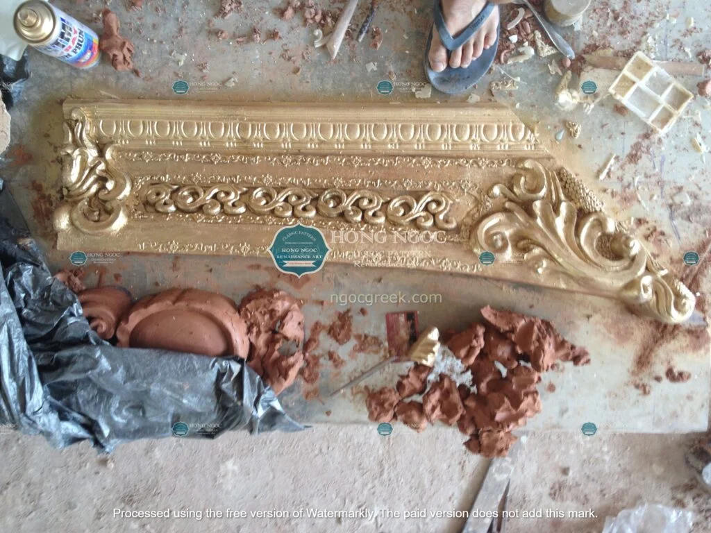 tranh đắp nổi xi măng cho thư viện