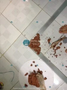 phù điêu xi măng trang trí quán nướng ngoài trời