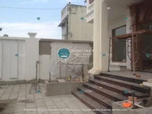 phù điêu xi măng trang trí khu BBQ sân vườn