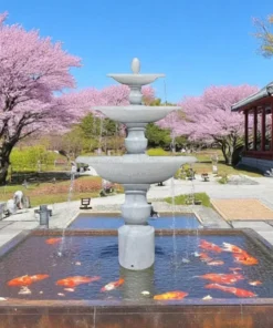 Đài nước sân vườn 3 tầng Cao 151 x D 80cm. Không có bể nước