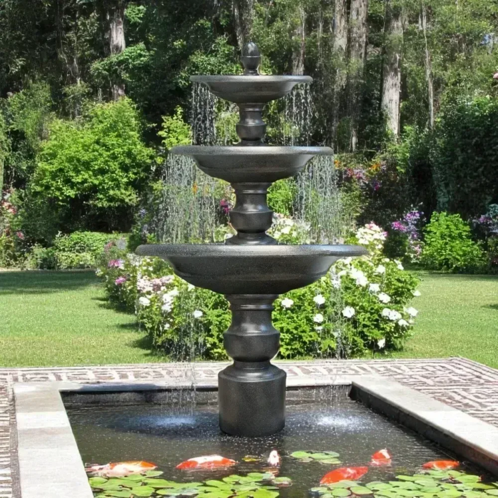 Đài phun nước 3 tầng Cao 205 x D 110 cm. Không có bể nước