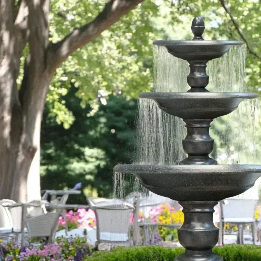 Đài phun nước 3 tầng Cao 205 x D 150 cm. Có bể nước - Ảnh 2