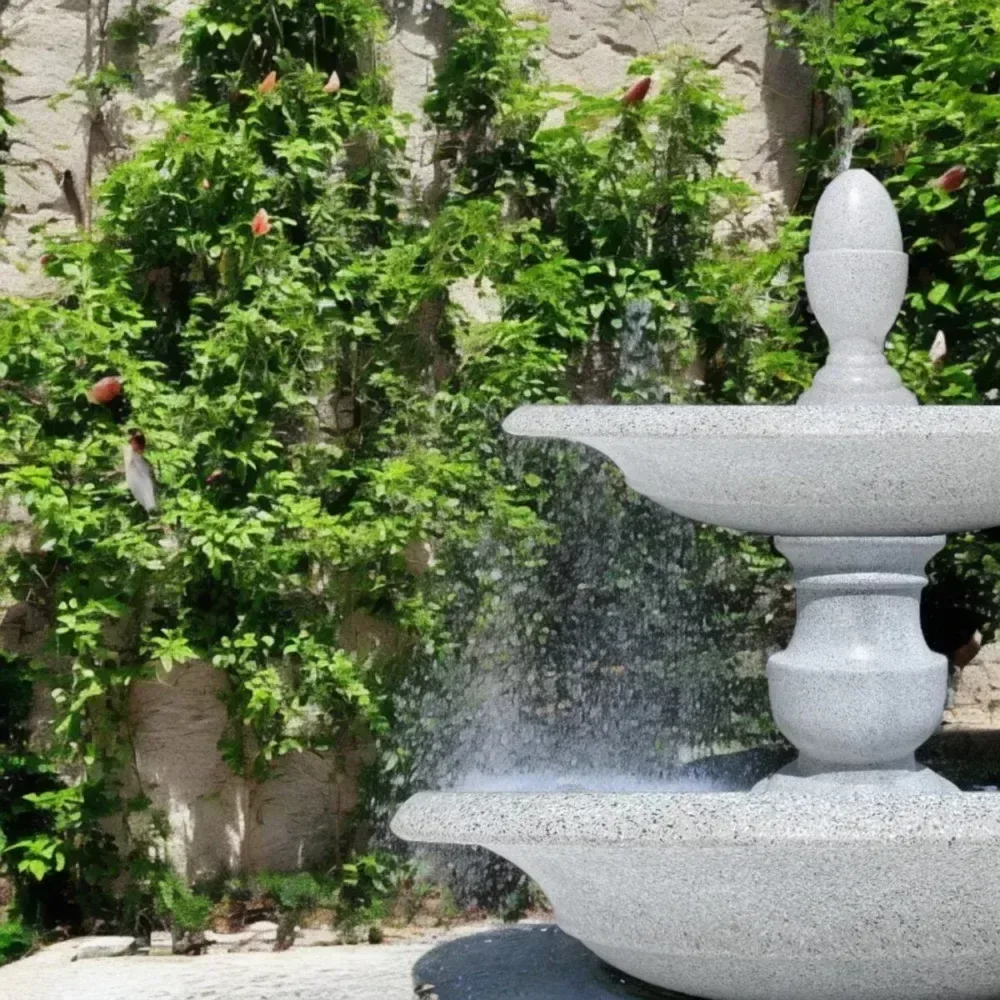 Đài Phun Nước 2 tầng Cao 148 x D 150. Có bể nước - Ảnh 2