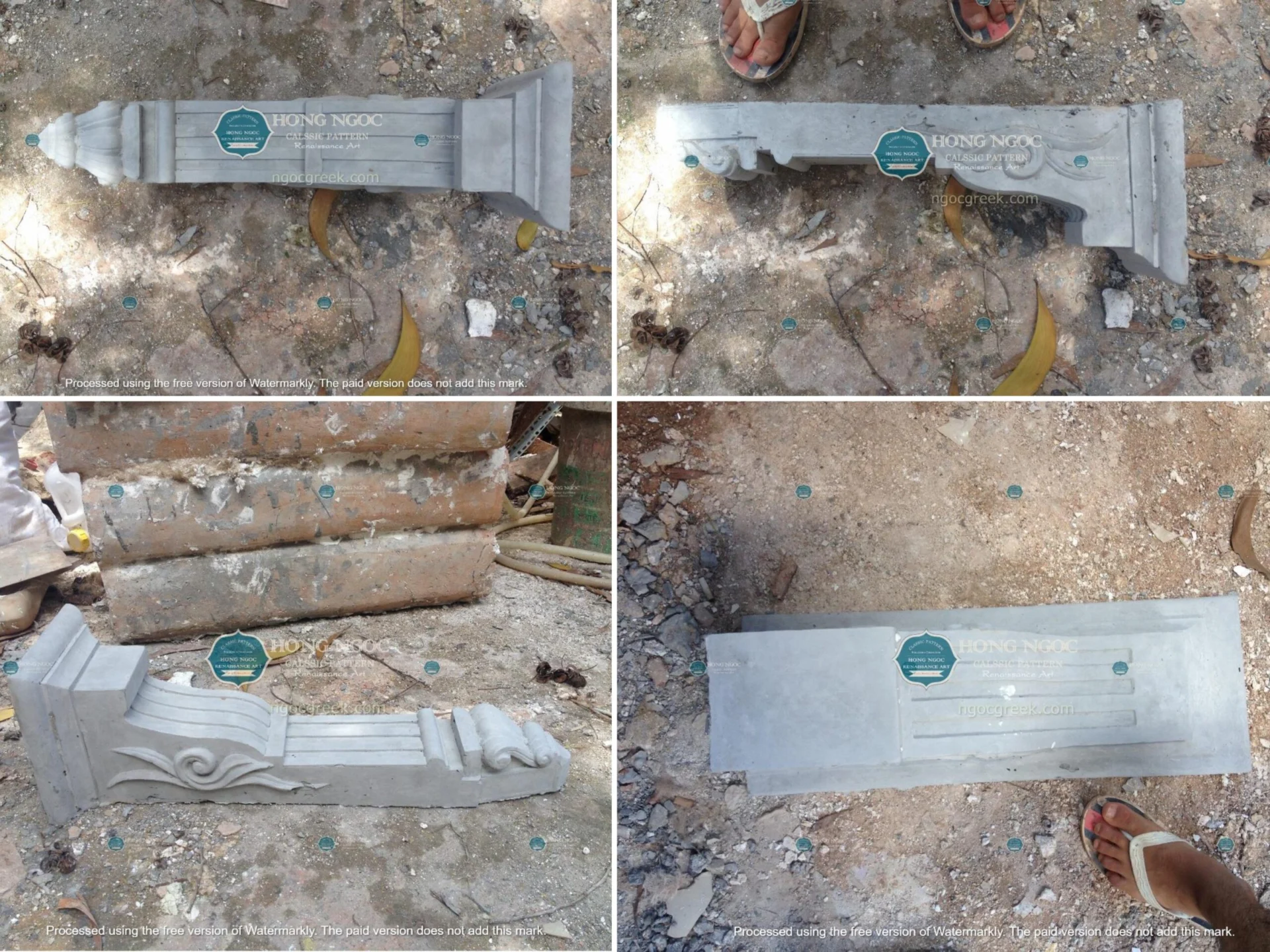 đắp tranh xi măng