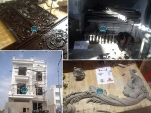 tranh đắp xi măng đẹp