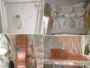 đắp tranh tường bằng xi măng